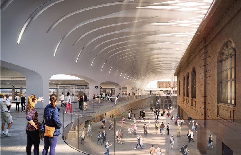 Artist drawing of inside new Sydney Metro main terminal