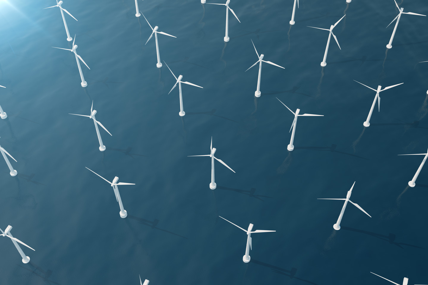 offshore wind aerial view