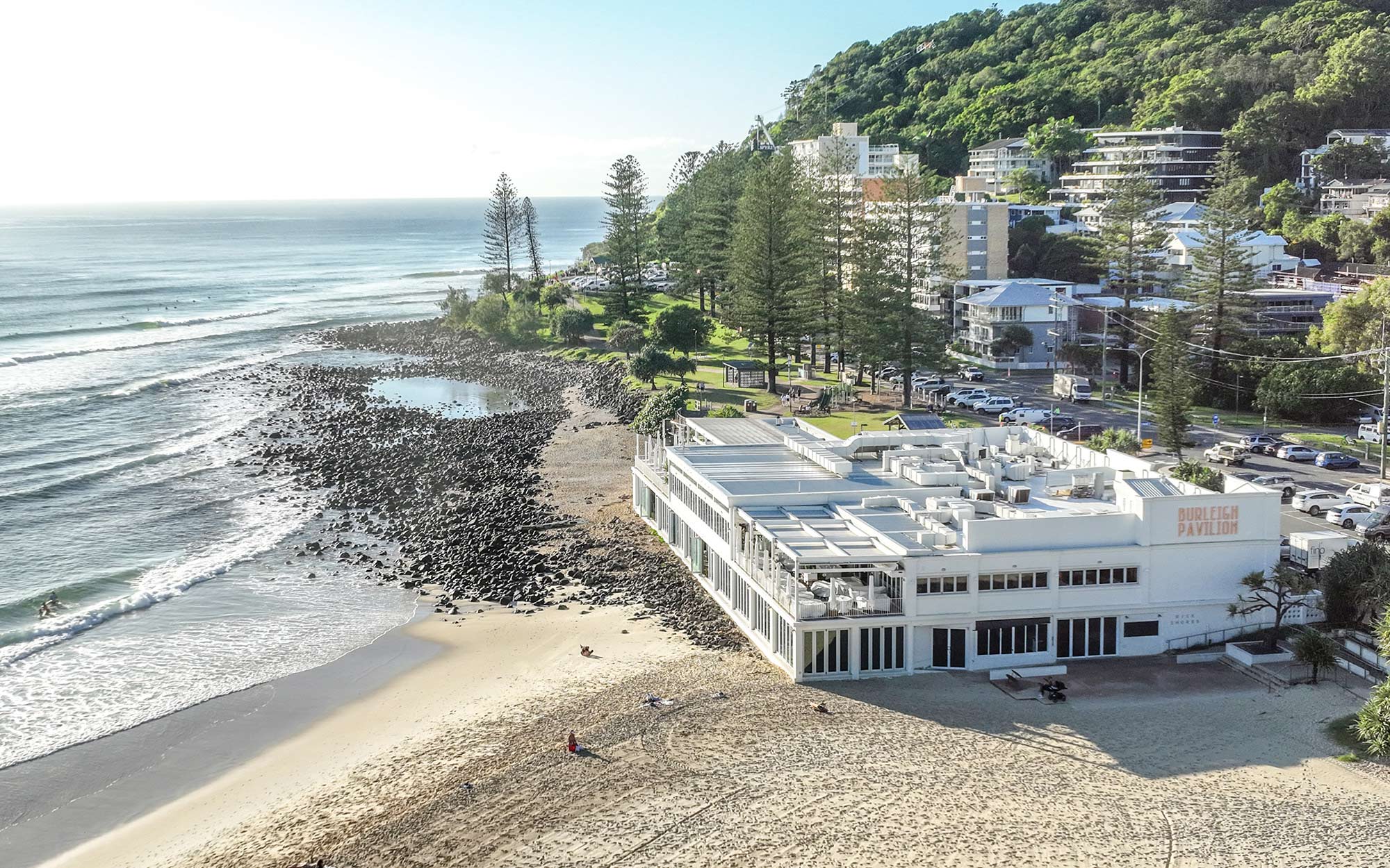 A birdseye view of Burleigh Beach Pavillion