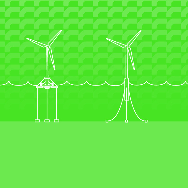 Floating offshore wind illustration